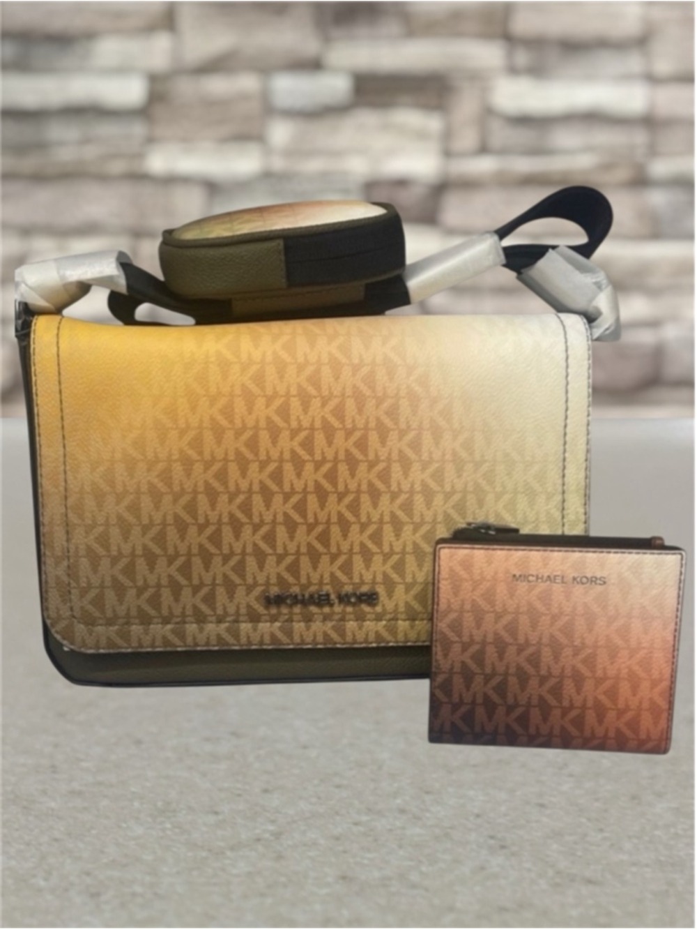 Michael Kors Cooper Mini Flap Crossboy With Pouch & Wallet Olive Ombre